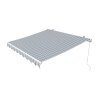PARAMONDO Gelenkarmmarkise Easy | 2,95 x 2,00 m | Farbe: grau-weiß (Multistreifen)