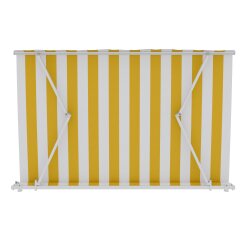 PARAMONDO Gelenkarmmarkise Basic 2000 | 2,50 x 1,50 m | Farbe: gelb-weiß (Blockstreifen)