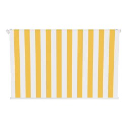 PARAMONDO Gelenkarmmarkise Basic 2000 | 2,50 x 1,50 m | Farbe: gelb-weiß (Blockstreifen)