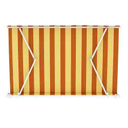PARAMONDO Gelenkarmmarkise Basic 2000 | 3,50 x 3,00 m | Farbe: sand-orange (Multistreifen)