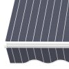 PARAMONDO Gelenkarmmarkise Basic 2000 | 3,50 x 3,00 m | Farbe: dunkelgrau-weiß (Blockstreifen)