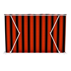 PARAMONDO Gelenkarmmarkise Basic 2000 | 4,00 x 3,00 m | Farbe: rot-schwarz (Multistreifen)