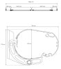 PARAMONDO Kassettenmarkise Curve 2000 | 395 x 300 cm | Farbe: creme-weiss | Gestell: weiß | inkl. Funkmotor