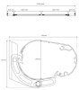PARAMONDO Kassettenmarkise Curve 2000 | 445 x 350 cm | Farbe: dunkelgrau-weiß | Gestell: anthrazit | inkl. Funkmotor
