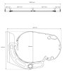 PARAMONDO Kassettenmarkise Curve 2000 | 495 x 350 cm | Farbe: weiß-grau | Gestell: anthrazit | inkl. Funkmotor