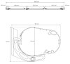 PARAMONDO Kassettenmarkise Curve 2000 | 595 x 350 cm | Farbe: weiß-grau | Gestell: anthrazit | inkl. Funkmotor