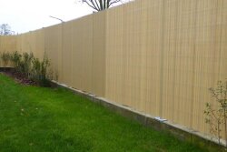 JAROLIFT PVC Sichtschutzmatte / Sichtschutzzaun STANDARD | 90 x 800 cm (2 x 4 m) | bambus