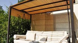 JAROLIFT PVC Sichtschutzmatte / Sichtschutzzaun STANDARD | 120 x 500 cm | bambus