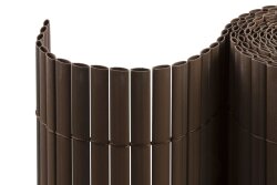 JAROLIFT PVC Sichtschutzmatte / Sichtschutzzaun STANDARD | 140 x 1000 cm (2 x 5 m) | braun