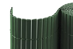 JAROLIFT PVC Sichtschutzmatte / Sichtschutzzaun STANDARD | 100 x 1000 cm (2 x 5 m) | grün