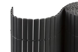 JAROLIFT PVC Sichtschutzmatte / Sichtschutzzaun STANDARD | 80 x 800 cm (2 x 4 m) | grau