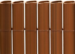 JAROLIFT PVC Sichtschutzmatte / Sichtschutzzaun PREMIUM | 80 x 900 cm (3 x 3 m) | braun | inkl. Abdeckprofile