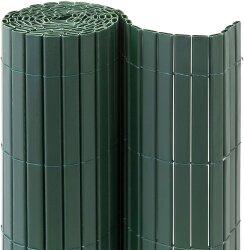 JAROLIFT PVC Sichtschutzmatte / Sichtschutzzaun PREMIUM | 90 x 300 cm | grün | ohne Abdeckprofile
