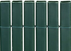 JAROLIFT PVC Sichtschutzmatte / Sichtschutzzaun PREMIUM | 220 x 300 cm | grün | inkl. Abdeckprofile