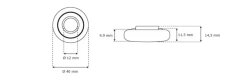 JAROLIFT Maxi-Kugellager 40mm mit Bund (12mm Innendurchmesser) (182000)