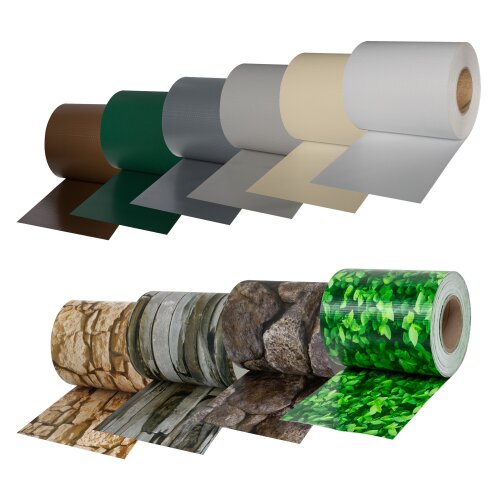 JAROLIFT PVC Sichtschutzstreifen 40m inkl. Befestigungsclips für Zäune (Farbe nach Wahl)