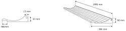 DiHa Verschlussdeckel-Dämmung für Rollladen Revisionsdeckel | 1000 mm x 240 mm