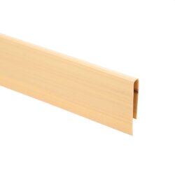 JAROLIFT PVC Abdeckprofil / Abschlussleiste für Sichtschutzmatten | 1 m, bambus