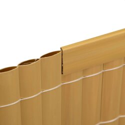 JAROLIFT PVC Abdeckprofil / Abschlussleiste für Sichtschutzmatten | 3 m, bambus