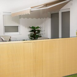 JAROLIFT PVC Abdeckprofil / Abschlussleiste für Sichtschutzmatten | 5 m, bambus