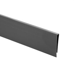 JAROLIFT PVC Abdeckprofil / Abschlussleiste für Sichtschutzmatten | 1 m, grau