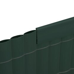 JAROLIFT PVC Abdeckprofil / Abschlussleiste für Sichtschutzmatten | 1 m, grün