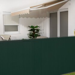 JAROLIFT PVC Abdeckprofil / Abschlussleiste für Sichtschutzmatten | 5 m, grün
